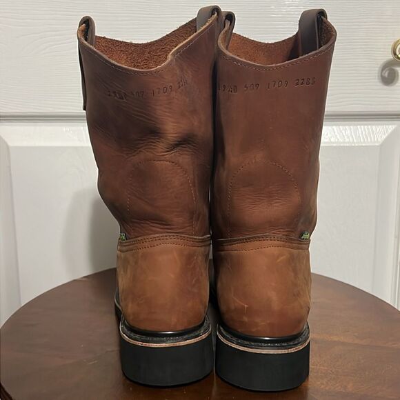 🔥 PUREPECHA WORK BOOTS GENUINE LEATHER WESTERN ROUND TOE Rubber Sole - PERFECT - Picture 4 of 12